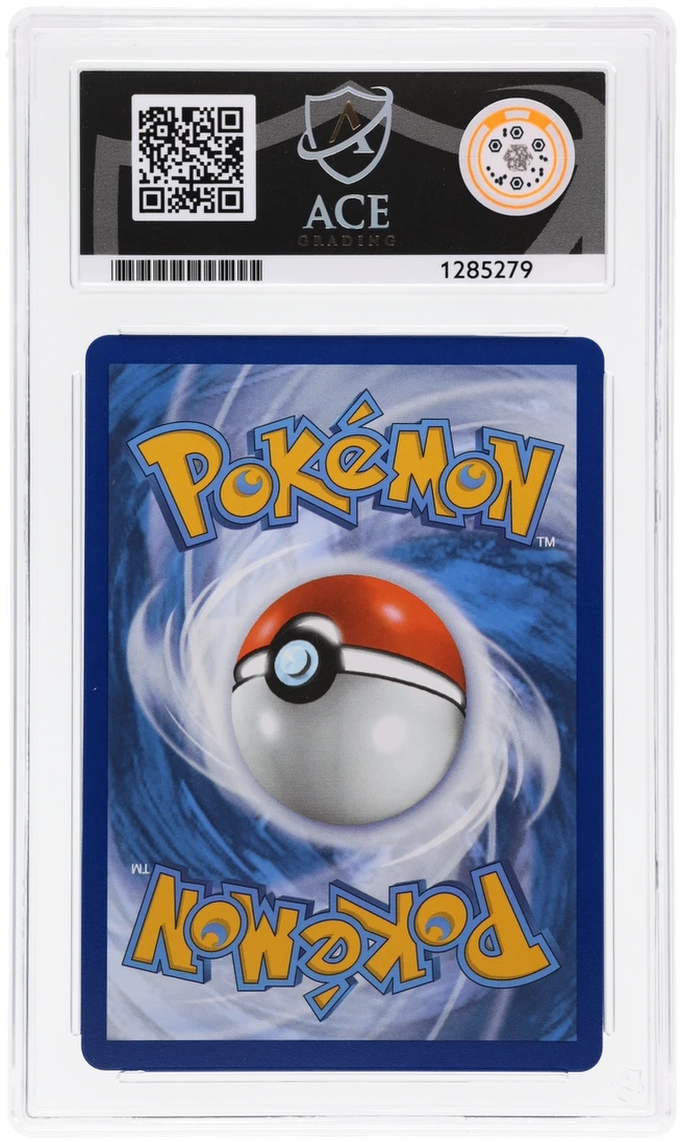 Serperior ex 156/086 Black Bolt Ace Grading 10 — close-up back view of the certified slab