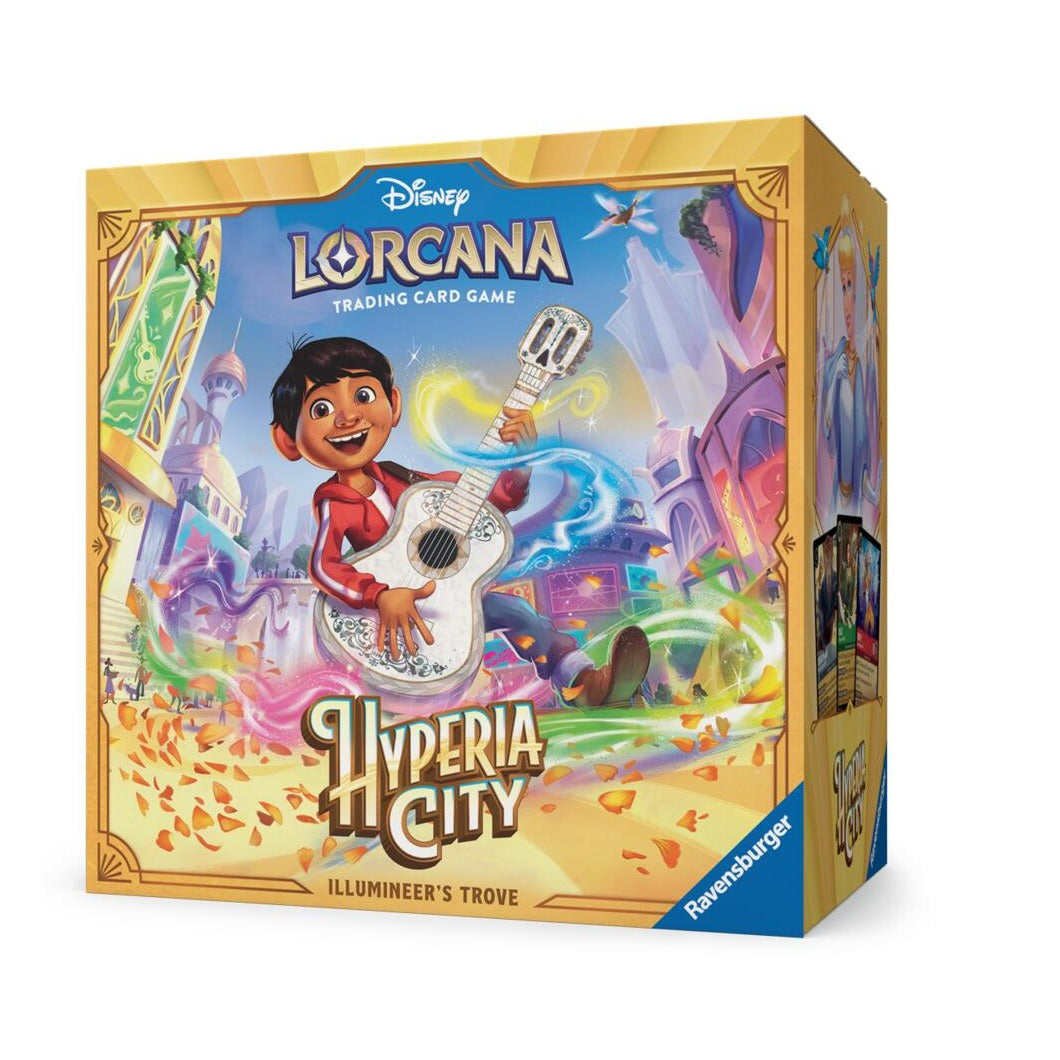 Disney Lorcana Hyperia City - Set 14 - Illumineer's Trove Set, box, angled