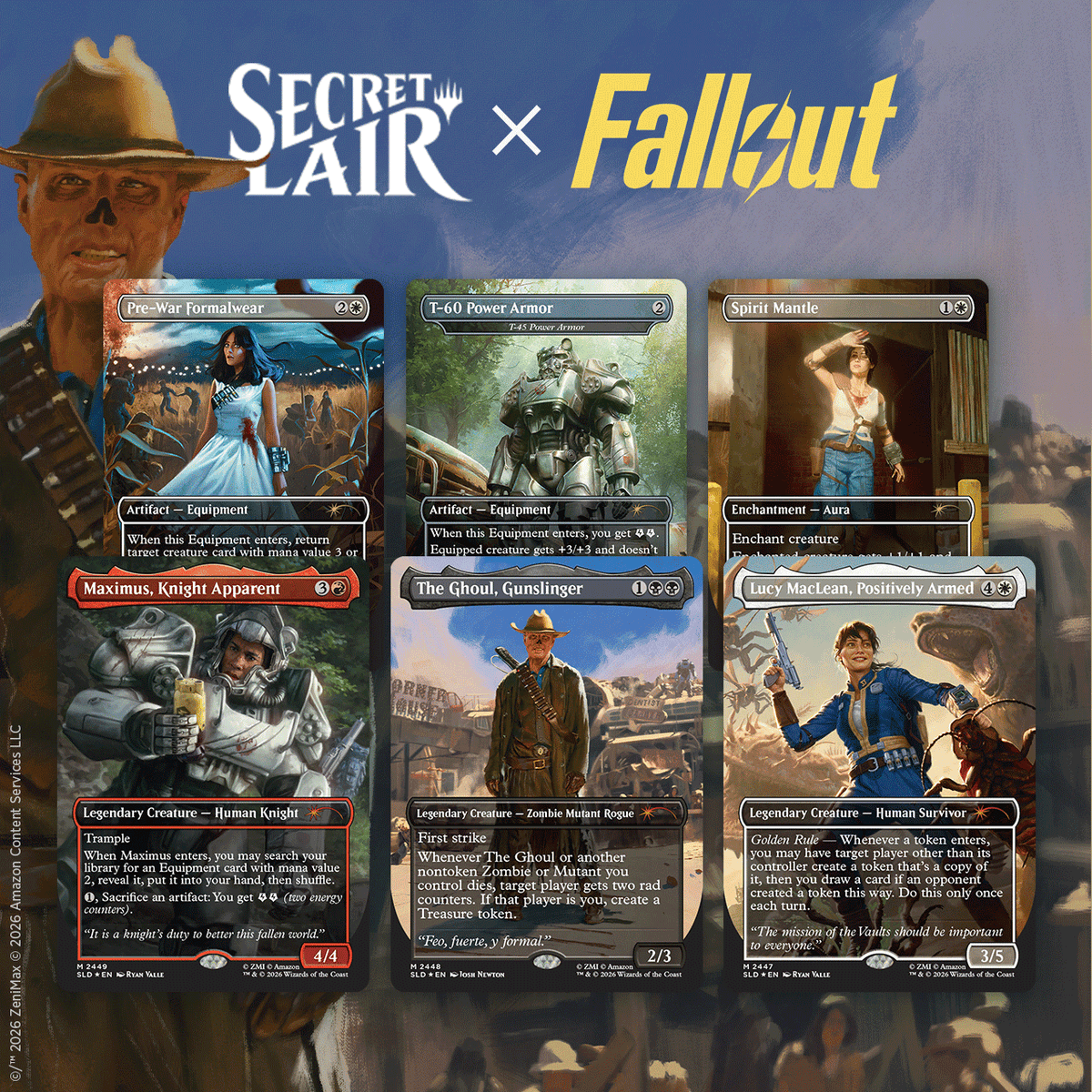 Secret Lair x Fallout Beyond Vault 33, the drop and its six cards