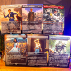 Secret Lair x Fallout Beyond Vault 33, all six cards on display