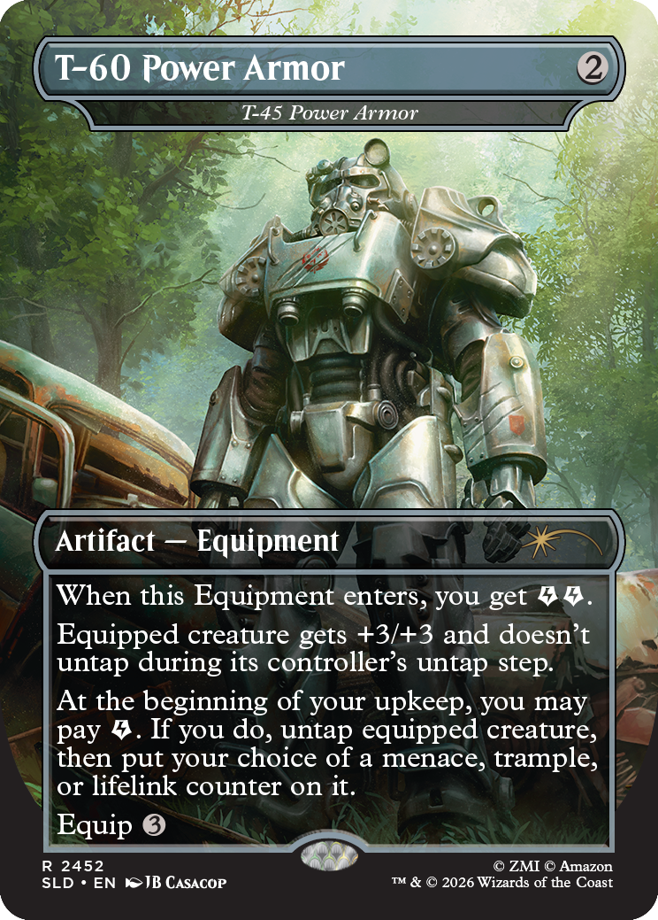 Secret Lair x Fallout Beyond Vault 33, T-60 Power Armor