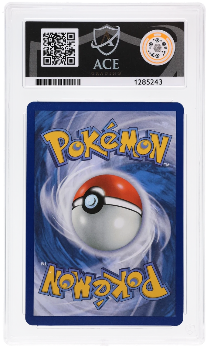 Squirtle 039 Black Star Promo Ace Grading 10 — close-up back view of the certified slab