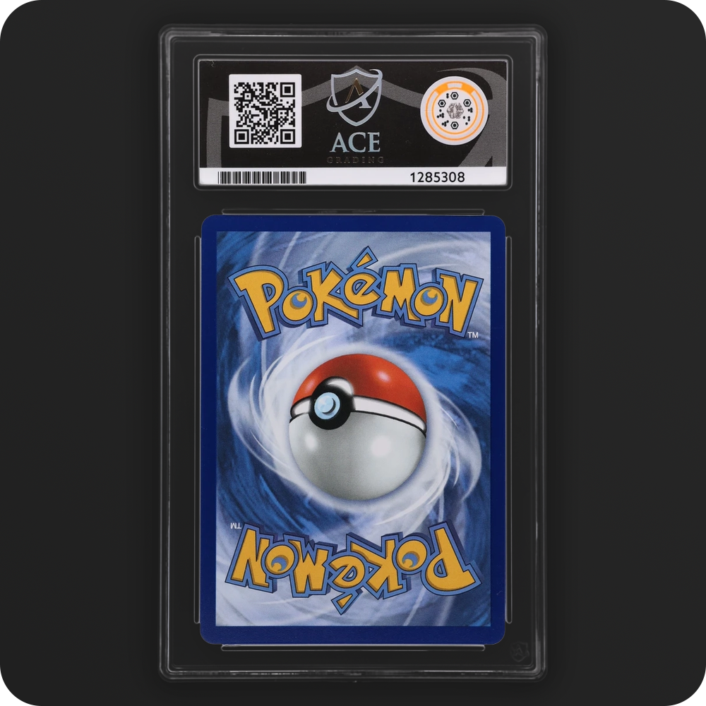 Stunfisk ex 252/217 Ascended Heroes Ace Grading 9, back of the graded slab