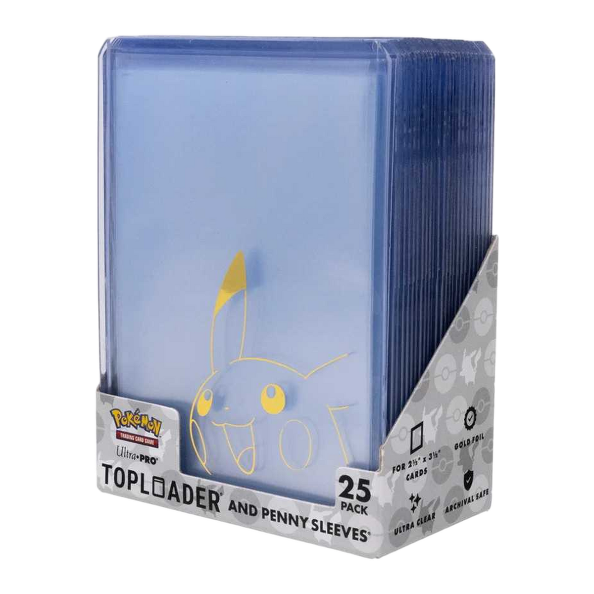 Ultra Pro Pokémon Pikachu Toploader & Penny Sleeves Combo Pack (25 Pack)